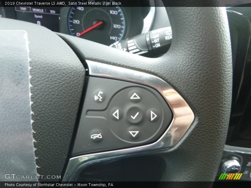 Satin Steel Metallic / Jet Black 2019 Chevrolet Traverse LS AWD