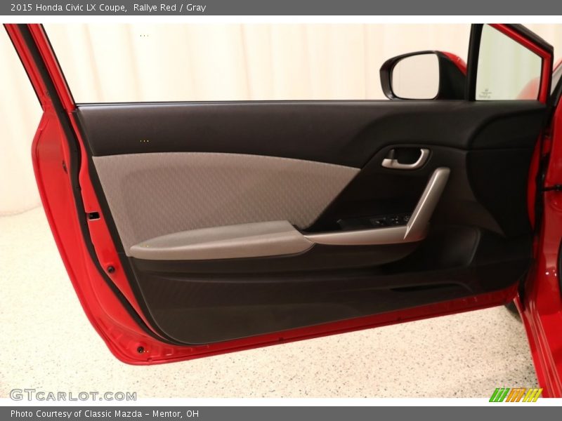 Rallye Red / Gray 2015 Honda Civic LX Coupe