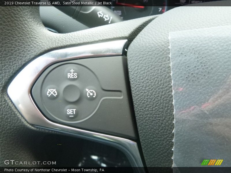 Satin Steel Metallic / Jet Black 2019 Chevrolet Traverse LS AWD