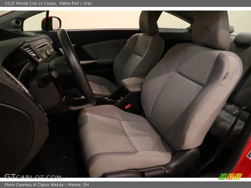 Rallye Red / Gray 2015 Honda Civic LX Coupe