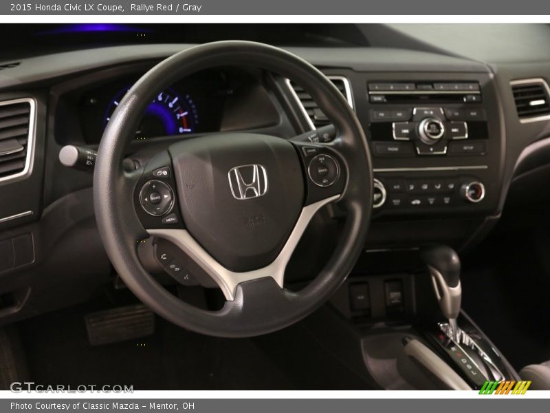 Rallye Red / Gray 2015 Honda Civic LX Coupe