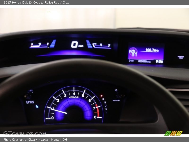 Rallye Red / Gray 2015 Honda Civic LX Coupe