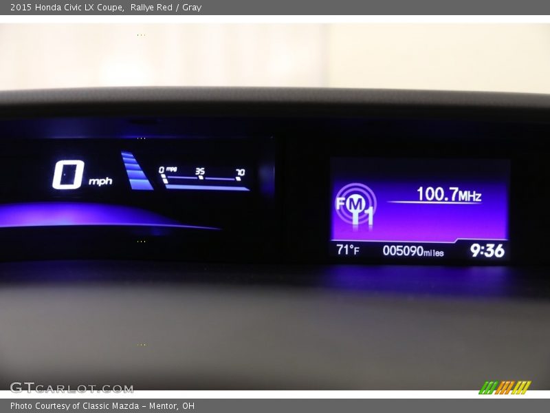Rallye Red / Gray 2015 Honda Civic LX Coupe
