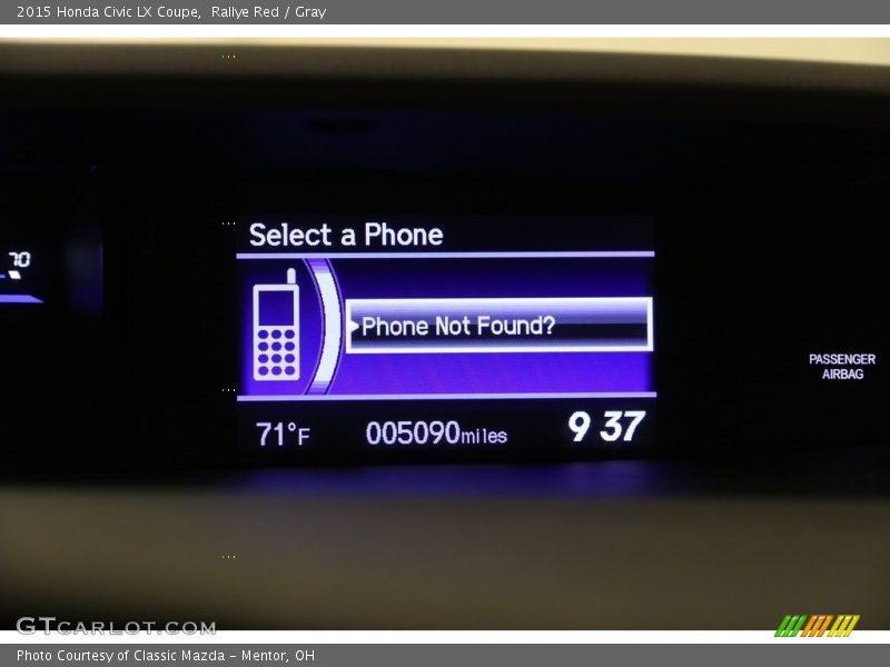Rallye Red / Gray 2015 Honda Civic LX Coupe