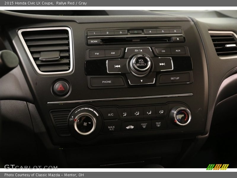 Rallye Red / Gray 2015 Honda Civic LX Coupe