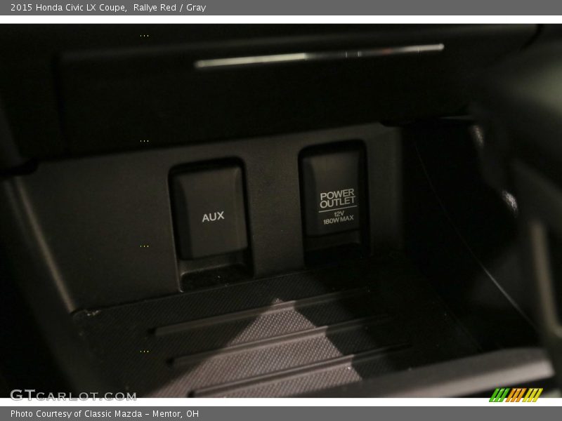 Rallye Red / Gray 2015 Honda Civic LX Coupe