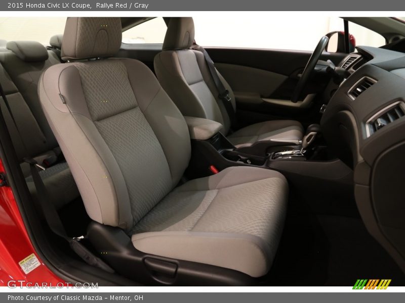 Rallye Red / Gray 2015 Honda Civic LX Coupe