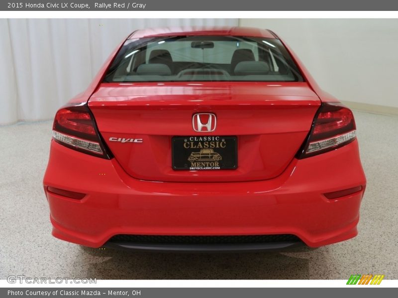 Rallye Red / Gray 2015 Honda Civic LX Coupe