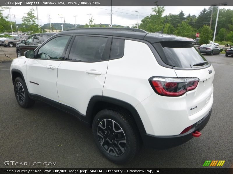 White / Black/Ruby 2019 Jeep Compass Trailhawk 4x4