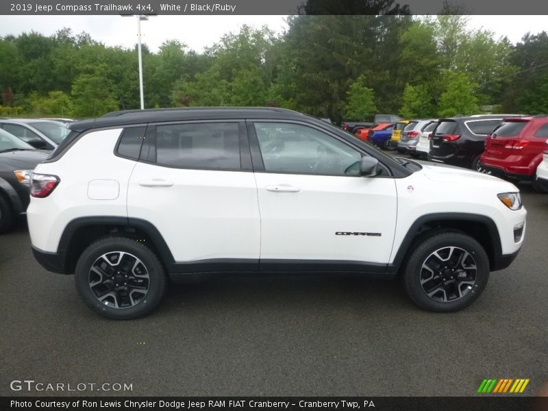 White / Black/Ruby 2019 Jeep Compass Trailhawk 4x4