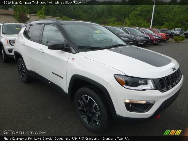 White / Black/Ruby 2019 Jeep Compass Trailhawk 4x4