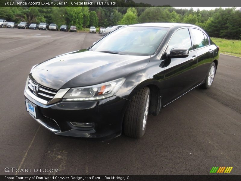 Crystal Black Pearl / Black 2013 Honda Accord EX-L V6 Sedan