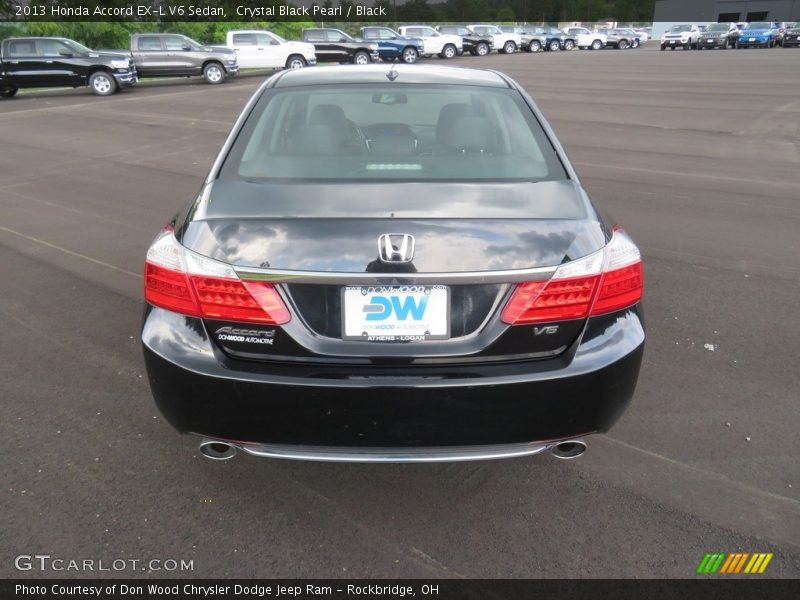 Crystal Black Pearl / Black 2013 Honda Accord EX-L V6 Sedan