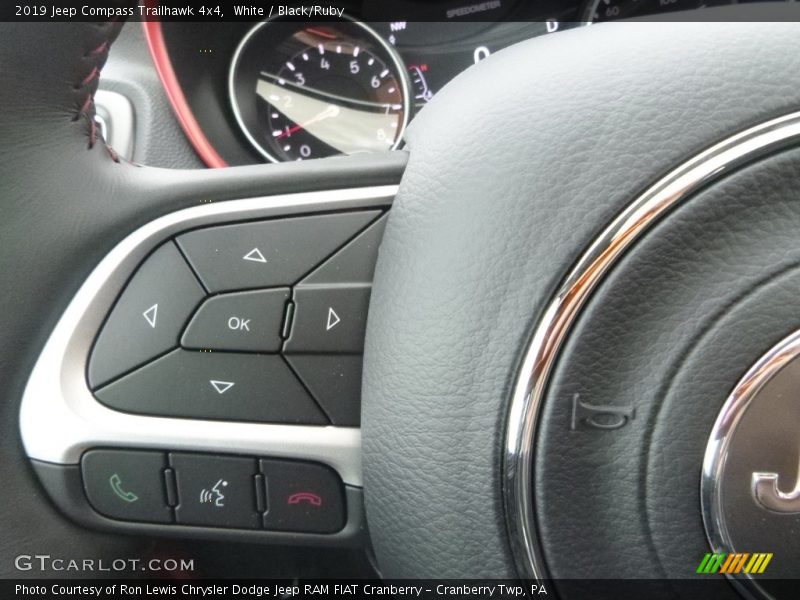 White / Black/Ruby 2019 Jeep Compass Trailhawk 4x4