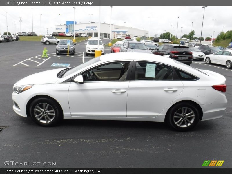 Quartz White Pearl / Beige 2016 Hyundai Sonata SE