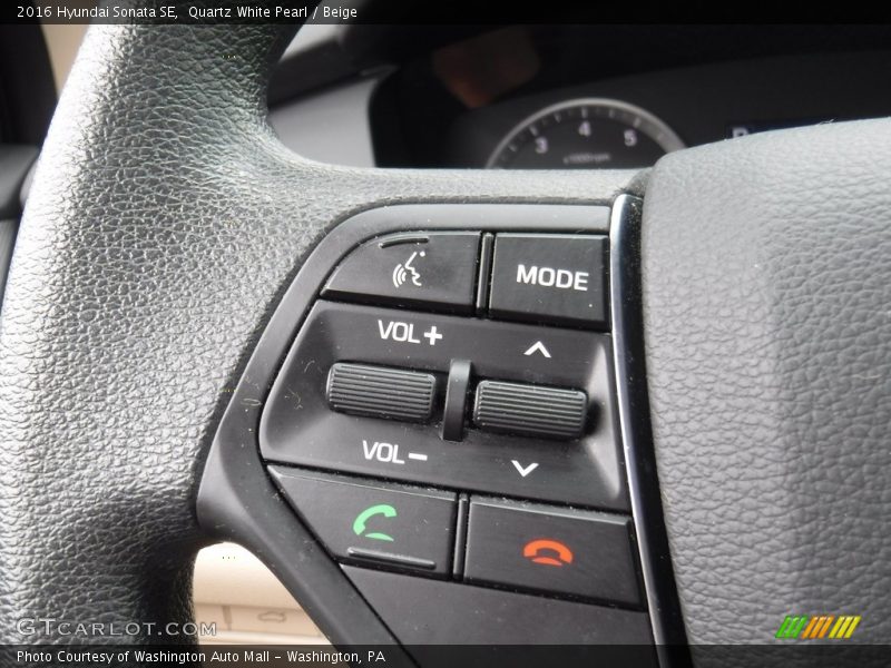 Quartz White Pearl / Beige 2016 Hyundai Sonata SE