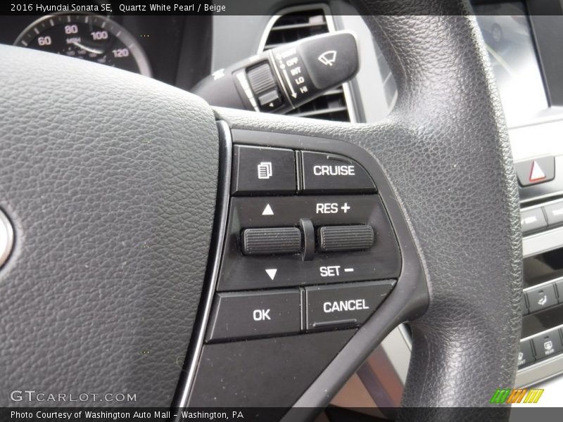 Quartz White Pearl / Beige 2016 Hyundai Sonata SE
