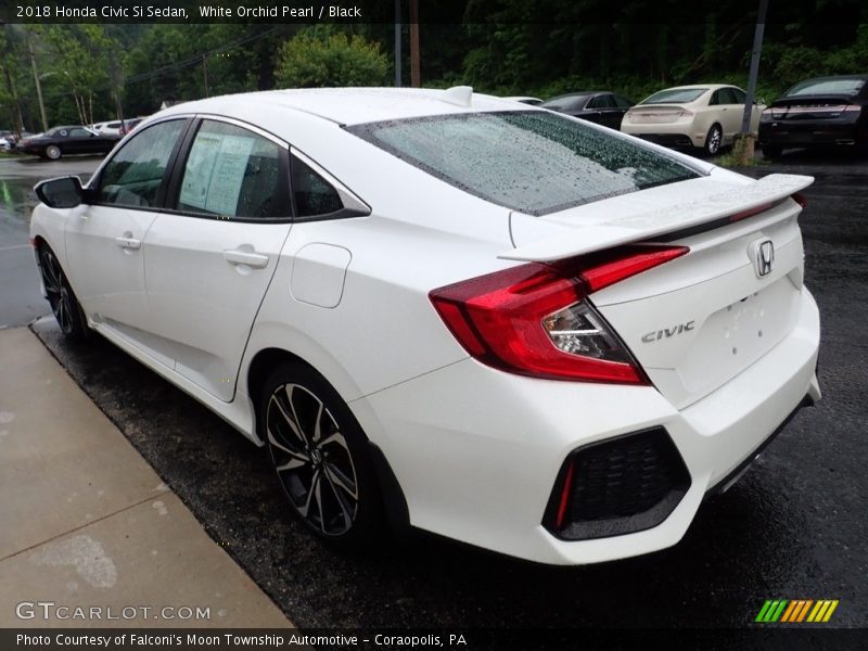 White Orchid Pearl / Black 2018 Honda Civic Si Sedan