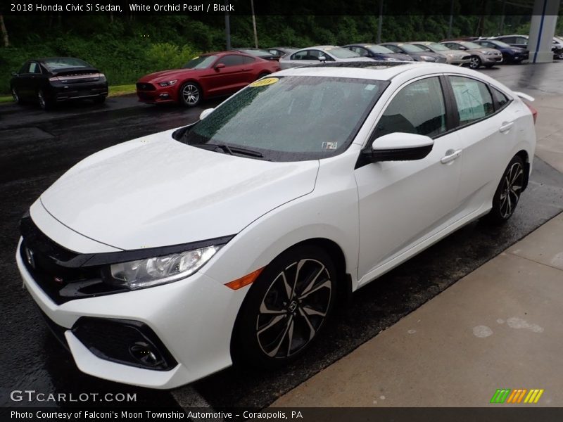 White Orchid Pearl / Black 2018 Honda Civic Si Sedan