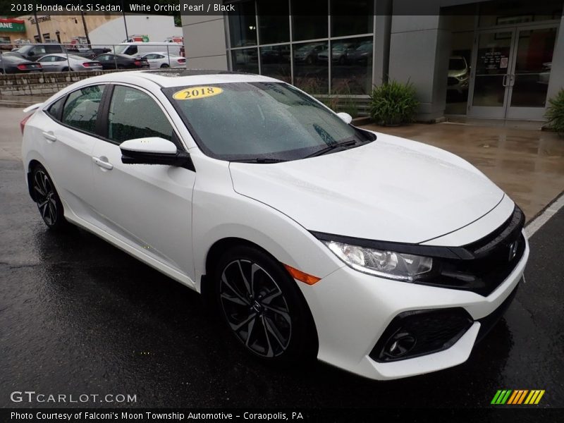 White Orchid Pearl / Black 2018 Honda Civic Si Sedan