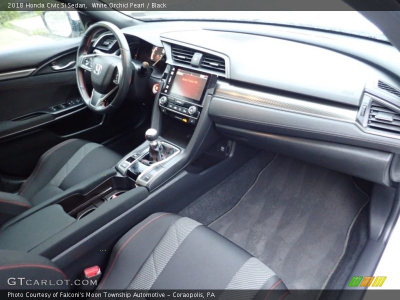 White Orchid Pearl / Black 2018 Honda Civic Si Sedan