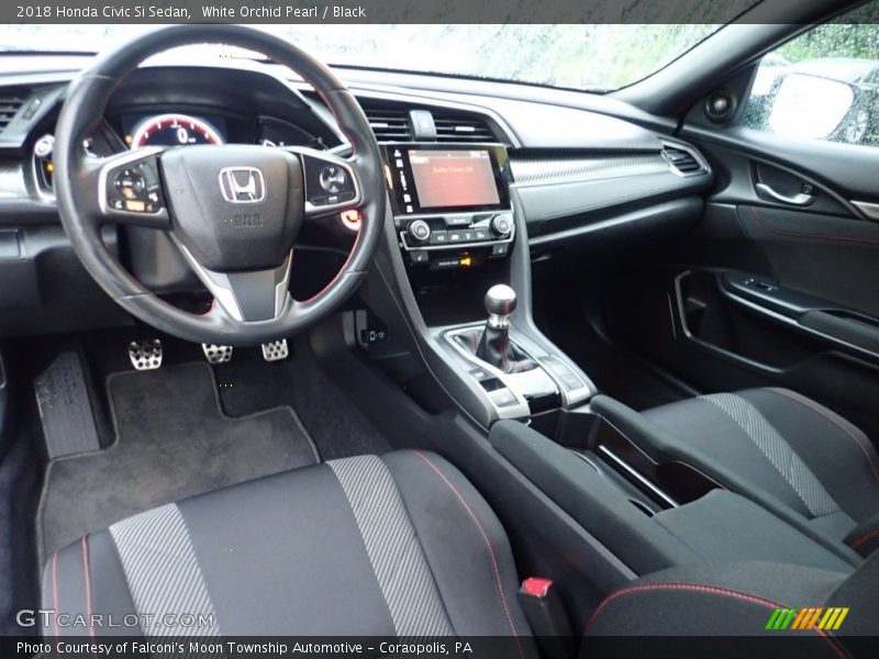 White Orchid Pearl / Black 2018 Honda Civic Si Sedan