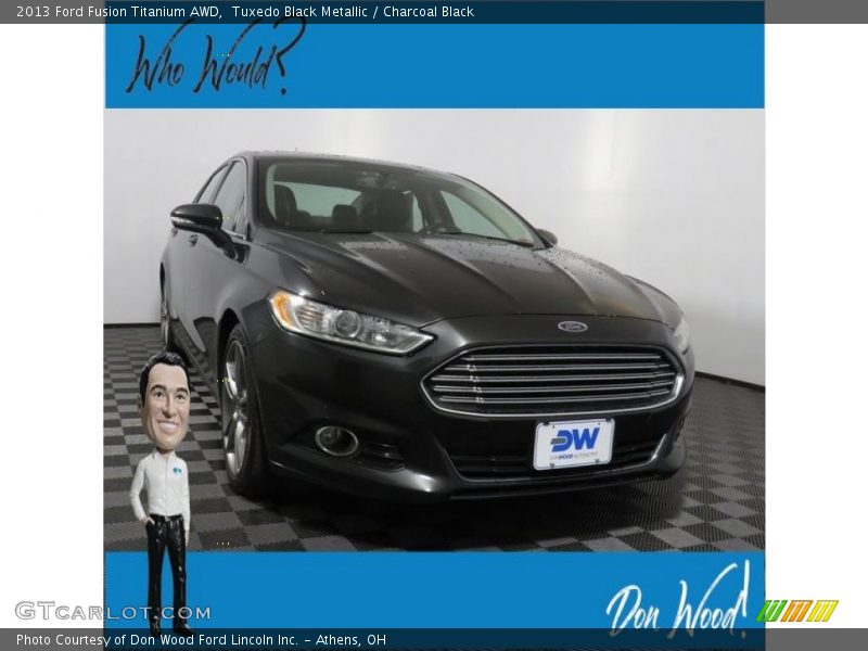 Tuxedo Black Metallic / Charcoal Black 2013 Ford Fusion Titanium AWD