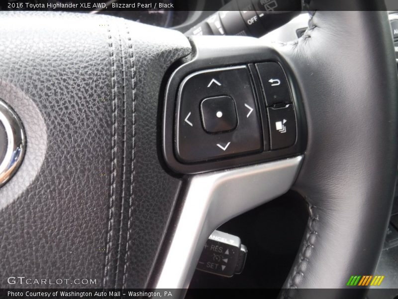 Blizzard Pearl / Black 2016 Toyota Highlander XLE AWD