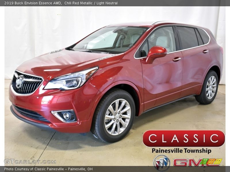 Chili Red Metallic / Light Neutral 2019 Buick Envision Essence AWD