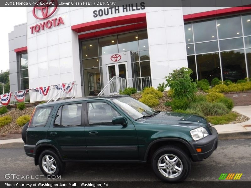 Clover Green Pearl / Dark Gray 2001 Honda CR-V EX 4WD