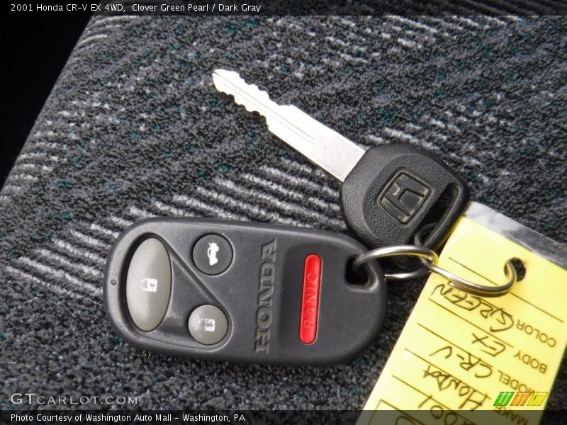 Clover Green Pearl / Dark Gray 2001 Honda CR-V EX 4WD