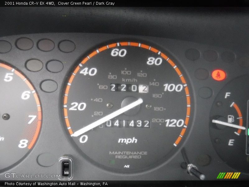 Clover Green Pearl / Dark Gray 2001 Honda CR-V EX 4WD