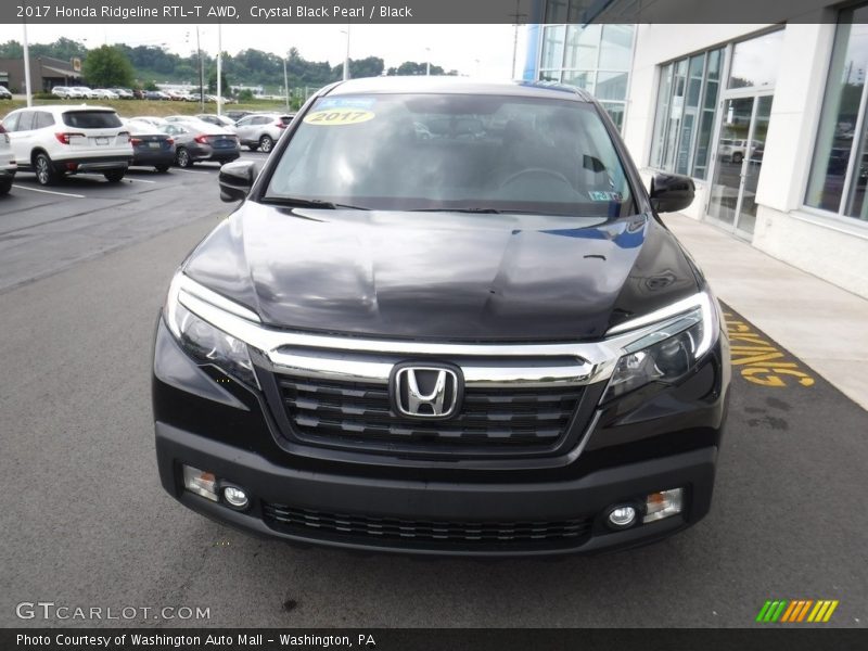 Crystal Black Pearl / Black 2017 Honda Ridgeline RTL-T AWD