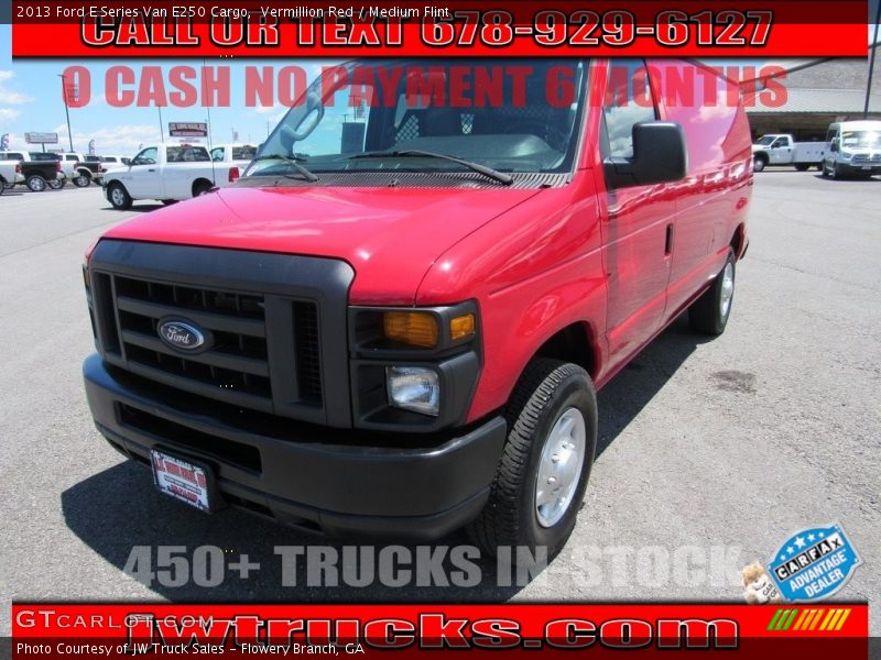 Vermillion Red / Medium Flint 2013 Ford E Series Van E250 Cargo