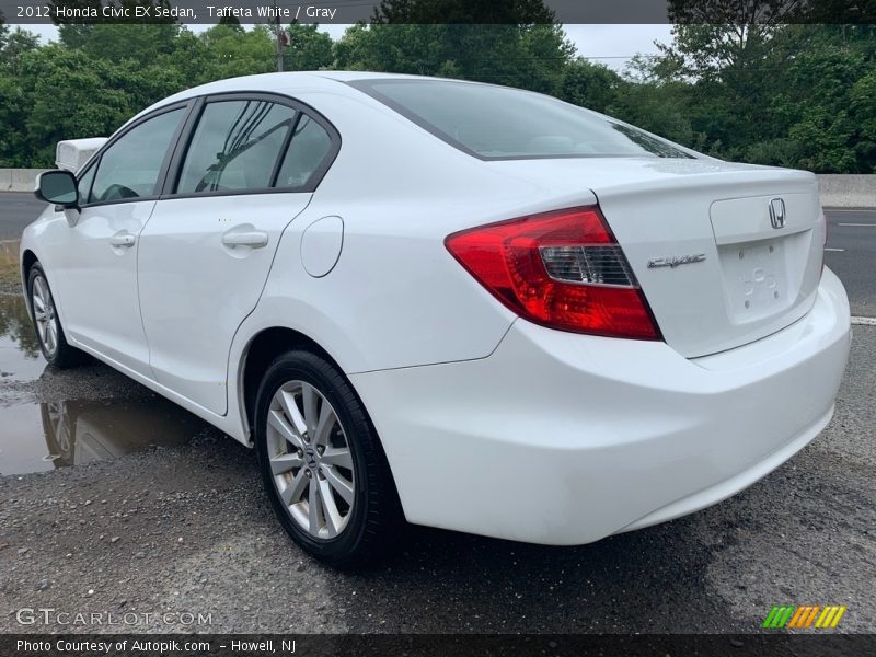 Taffeta White / Gray 2012 Honda Civic EX Sedan