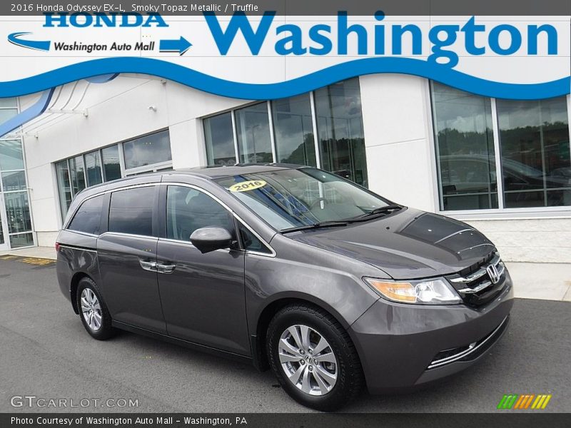 Smoky Topaz Metallic / Truffle 2016 Honda Odyssey EX-L