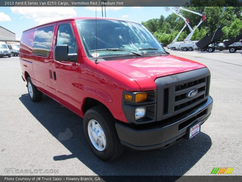 Vermillion Red / Medium Flint 2013 Ford E Series Van E250 Cargo
