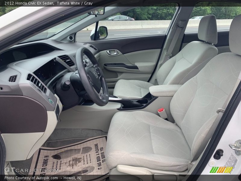 Taffeta White / Gray 2012 Honda Civic EX Sedan
