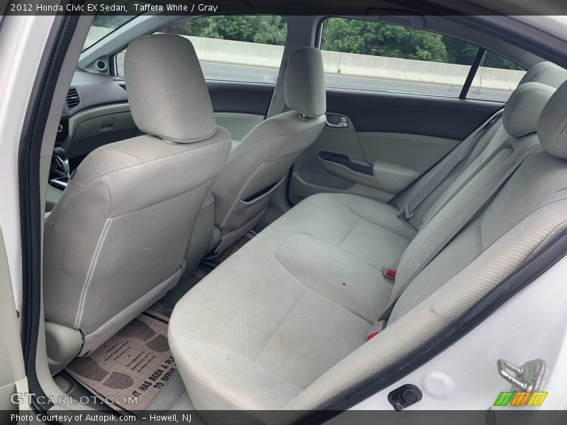 Taffeta White / Gray 2012 Honda Civic EX Sedan