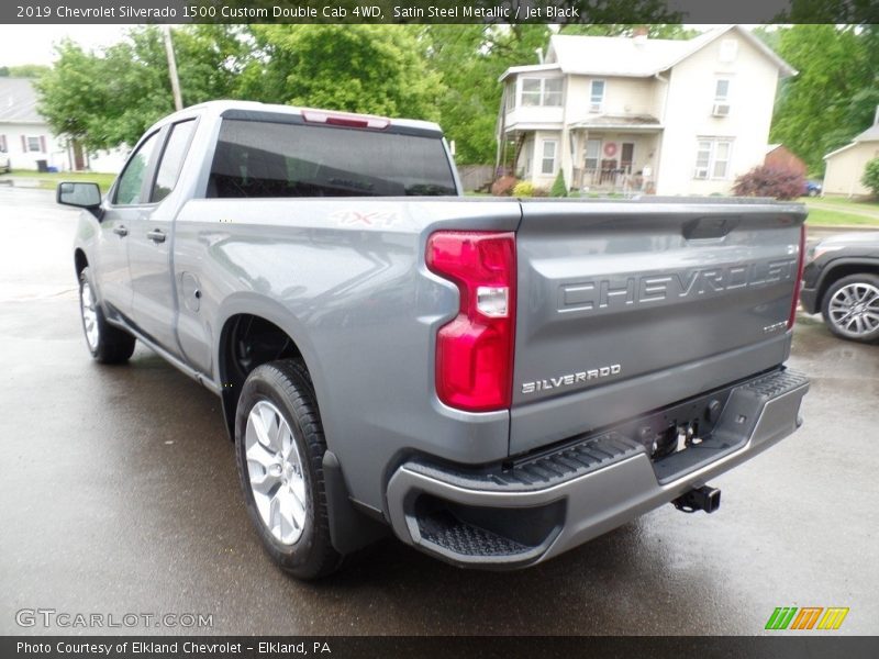 Satin Steel Metallic / Jet Black 2019 Chevrolet Silverado 1500 Custom Double Cab 4WD