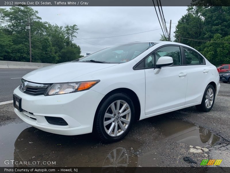 Taffeta White / Gray 2012 Honda Civic EX Sedan