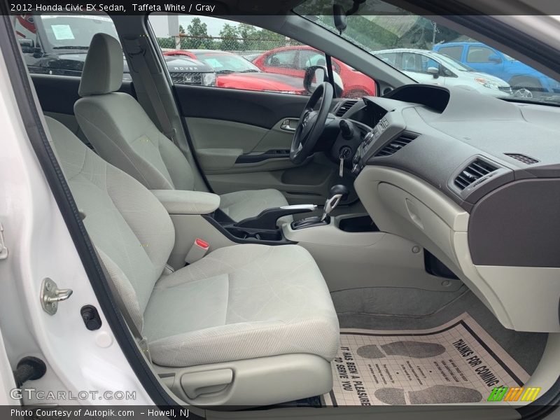 Taffeta White / Gray 2012 Honda Civic EX Sedan