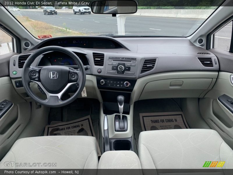 Taffeta White / Gray 2012 Honda Civic EX Sedan