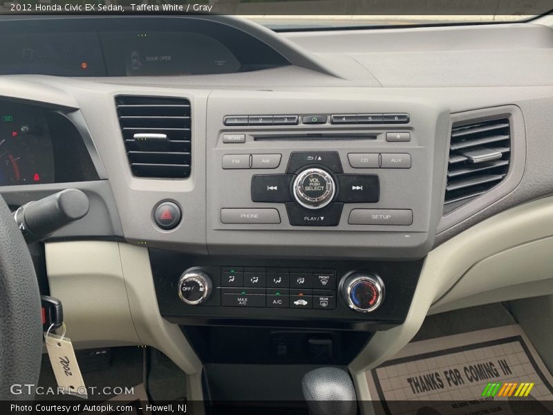 Taffeta White / Gray 2012 Honda Civic EX Sedan