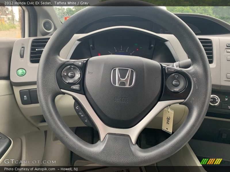 Taffeta White / Gray 2012 Honda Civic EX Sedan