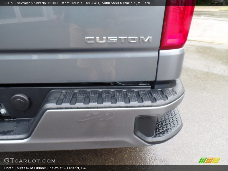 Satin Steel Metallic / Jet Black 2019 Chevrolet Silverado 1500 Custom Double Cab 4WD