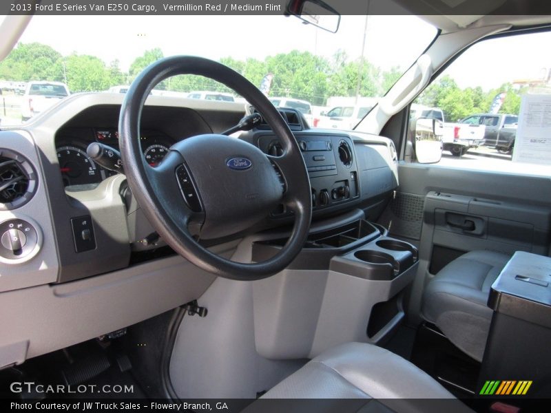 Vermillion Red / Medium Flint 2013 Ford E Series Van E250 Cargo