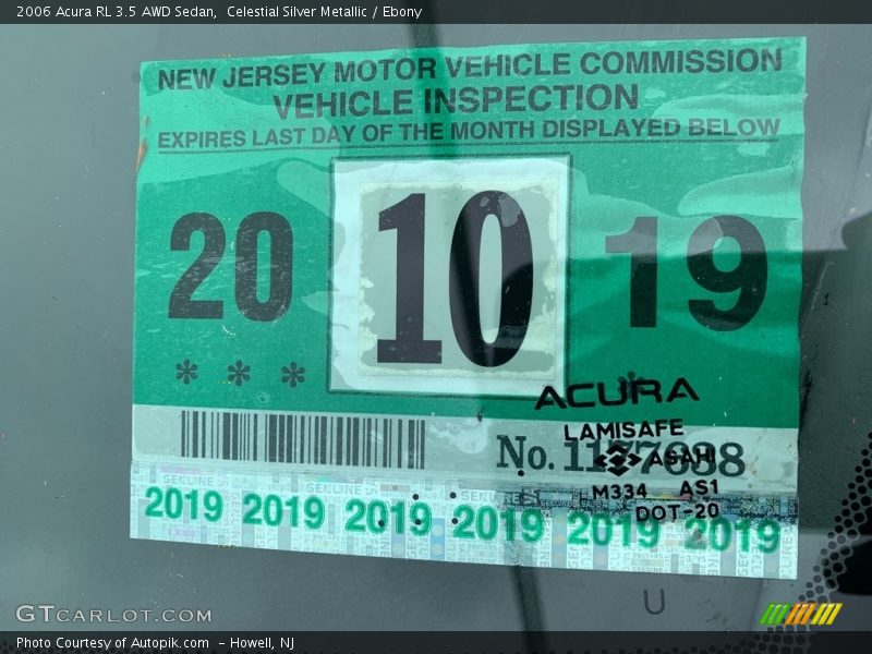 Celestial Silver Metallic / Ebony 2006 Acura RL 3.5 AWD Sedan