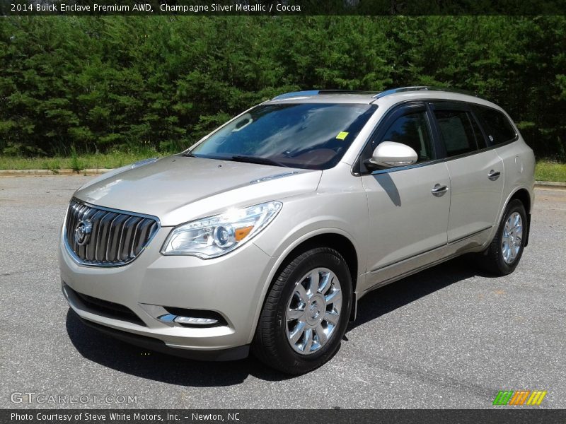 Champagne Silver Metallic / Cocoa 2014 Buick Enclave Premium AWD