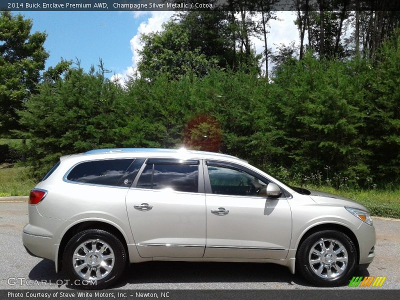 Champagne Silver Metallic / Cocoa 2014 Buick Enclave Premium AWD